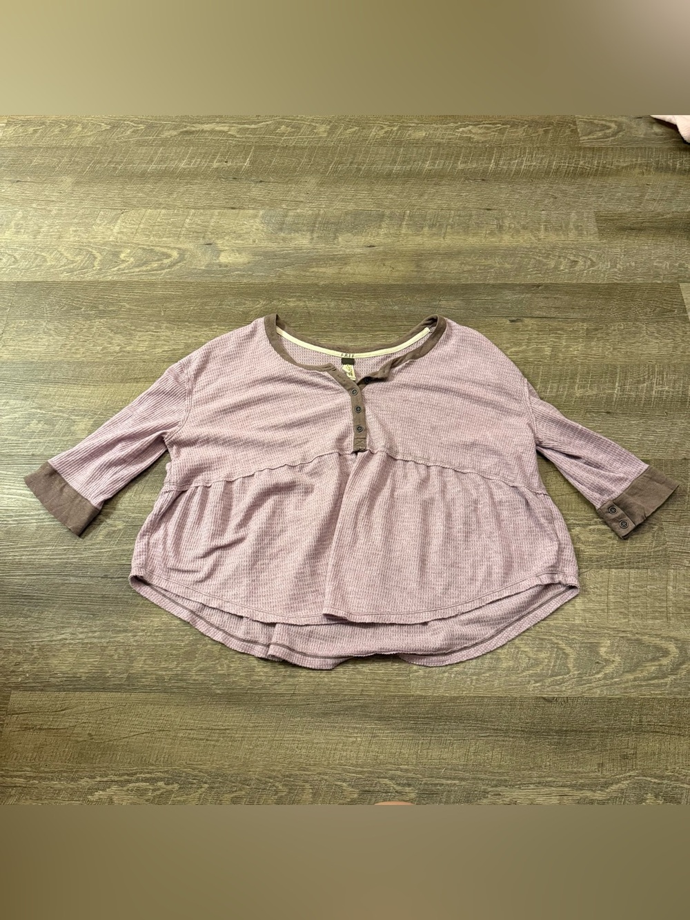 We the Free by FP Peplum Henley Top